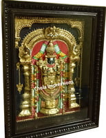 Super Embossed Statue-like Balaji Tanjore Painting - with American Diamonds Super Embossed Statue-like Balaji Tanjore Painting - with American Diamonds